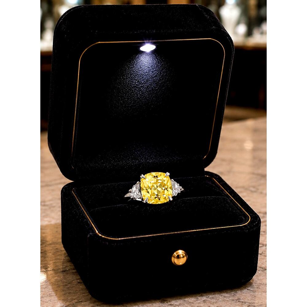 Savvy Cie 18K Gold Plated Cubic Zirconia 3-Stone Ring Size 8